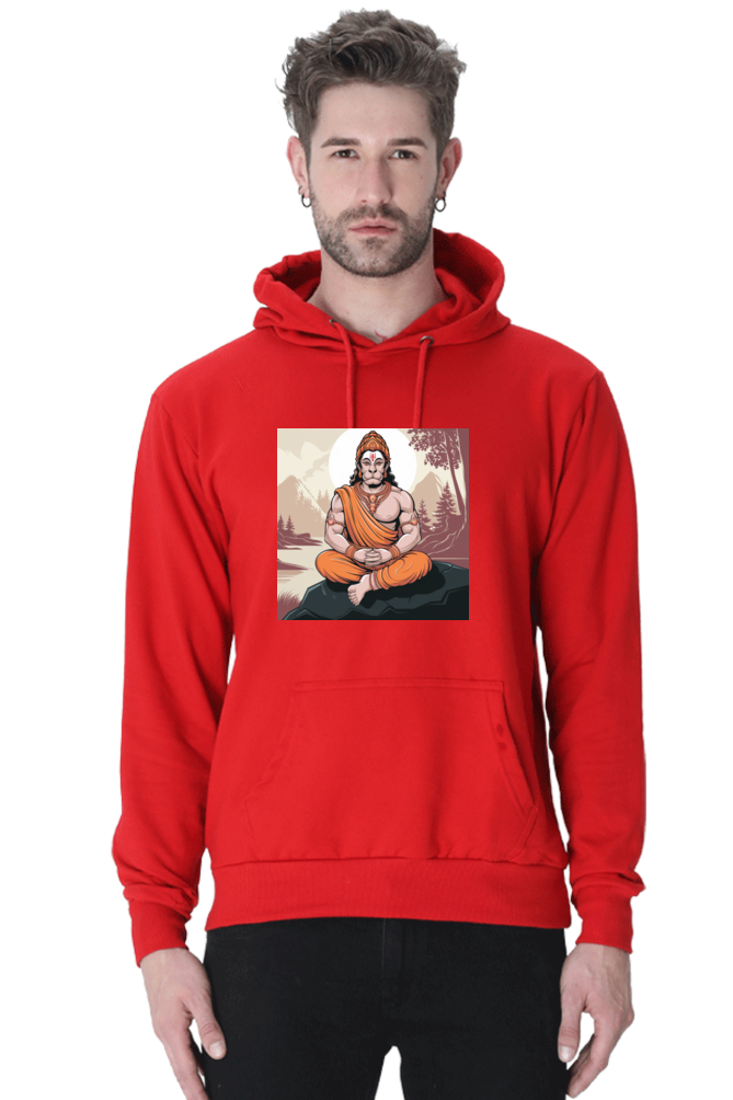 Hanuman Dada in Meditation 3D Print Hooded Sweatshirt for Men