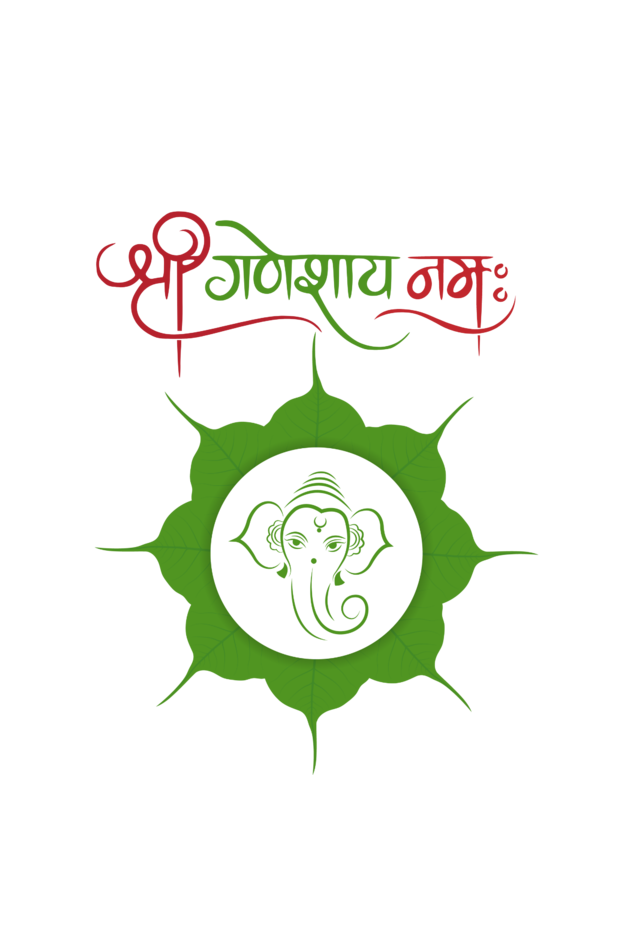 Shree Ganeshaya Namah Printed Half Sleeve Oversized T-shirt