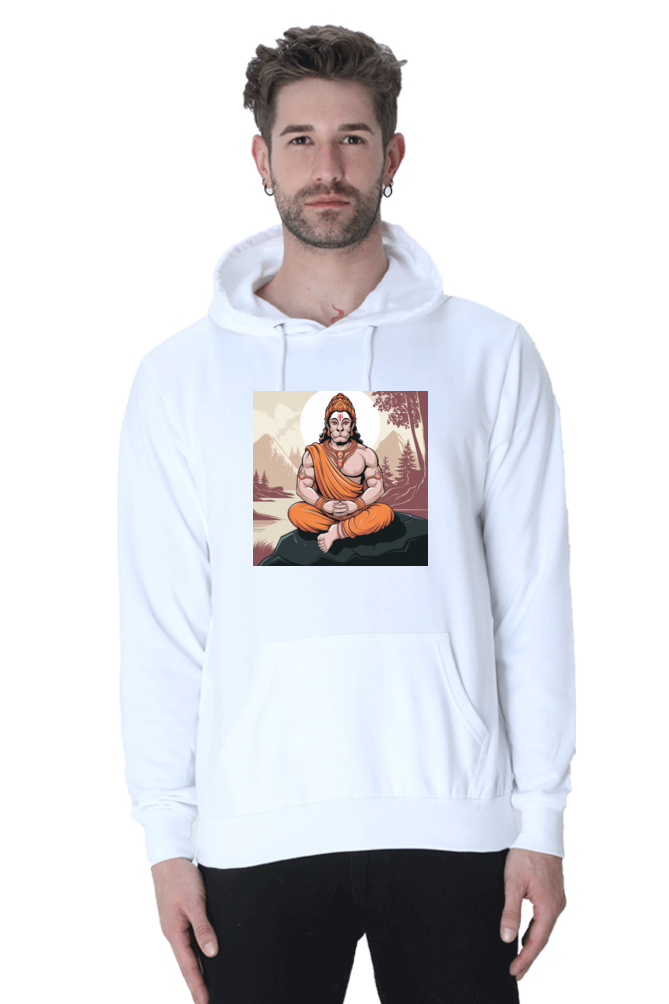 Hanuman Dada in Meditation 3D Print Hooded Sweatshirt for Men