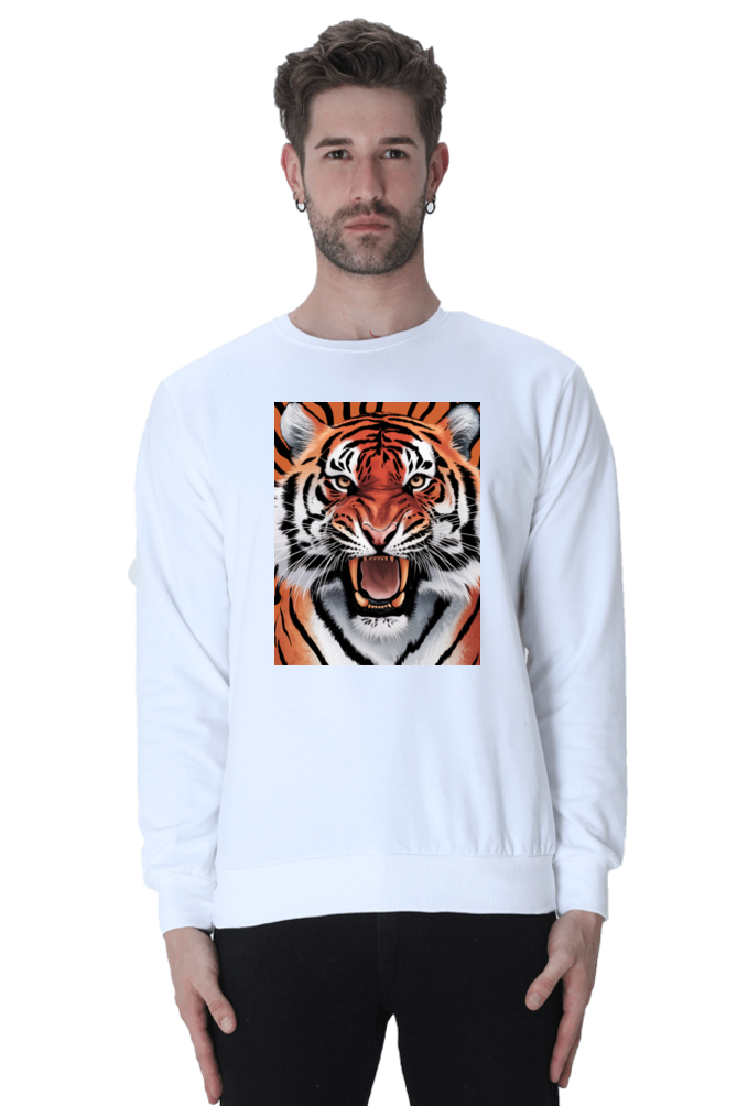 Spiritual Animal Tiger Print Sweatshirt for Men