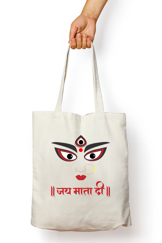Durga Maa Printed Tote Bag non Zipper