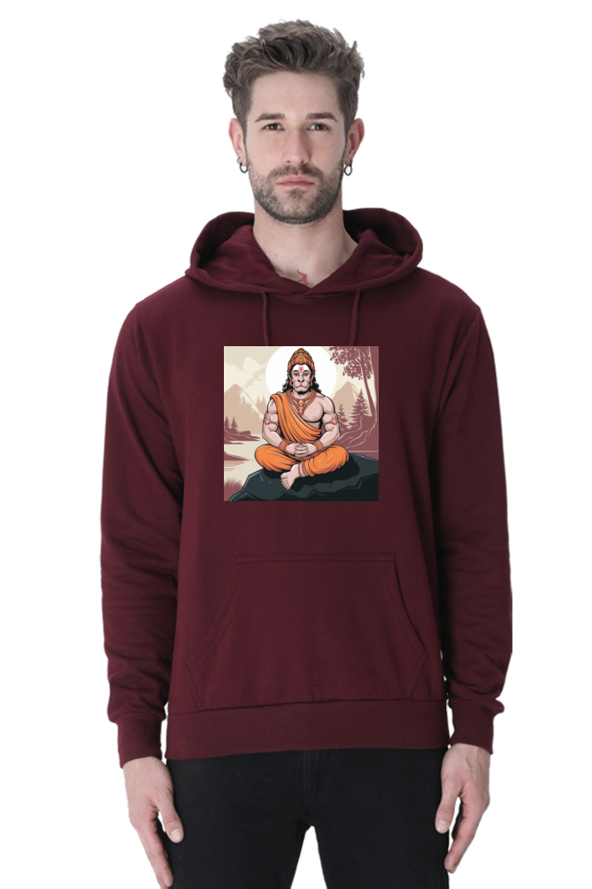 Hanuman Dada in Meditation 3D Print Hooded Sweatshirt for Men