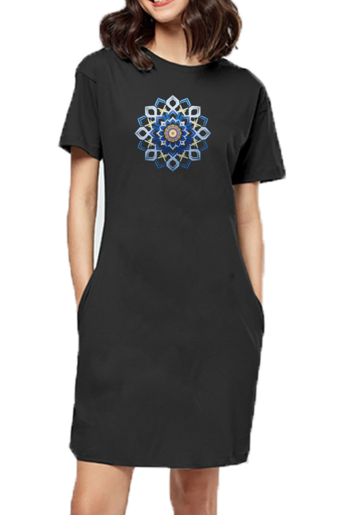 Mandala 3D Print T-shirt Dress