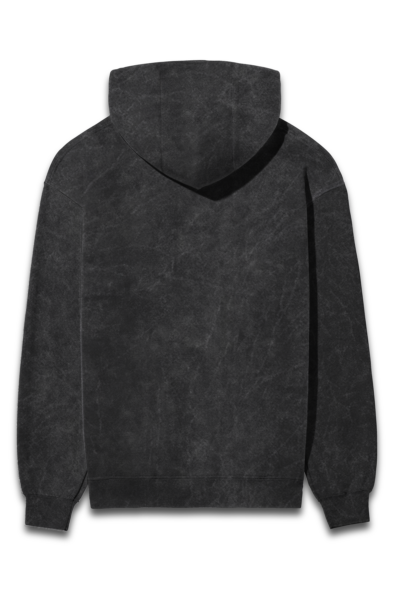 Hanuman Dada in Meditation Print Acid Wash Hooded Sweatshirt for Men