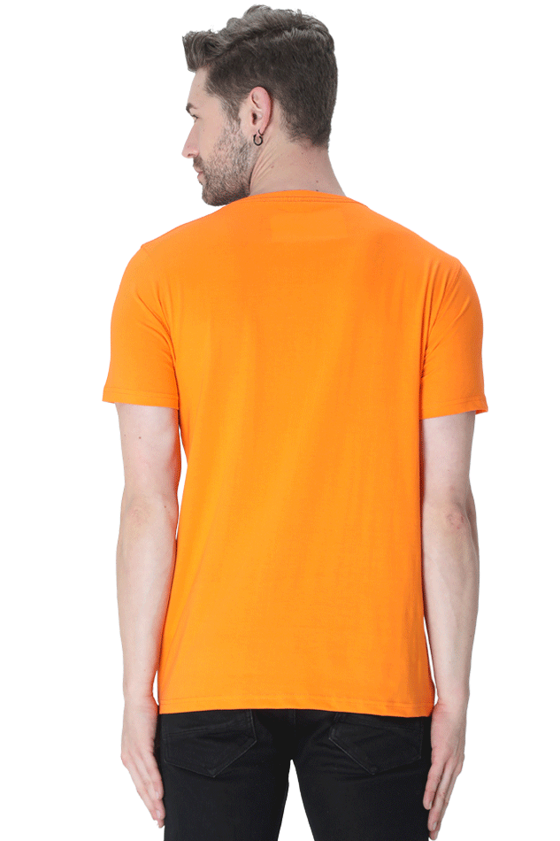 Hanuman Dada in Mediation Print Half Sleeve T-shirt for Men