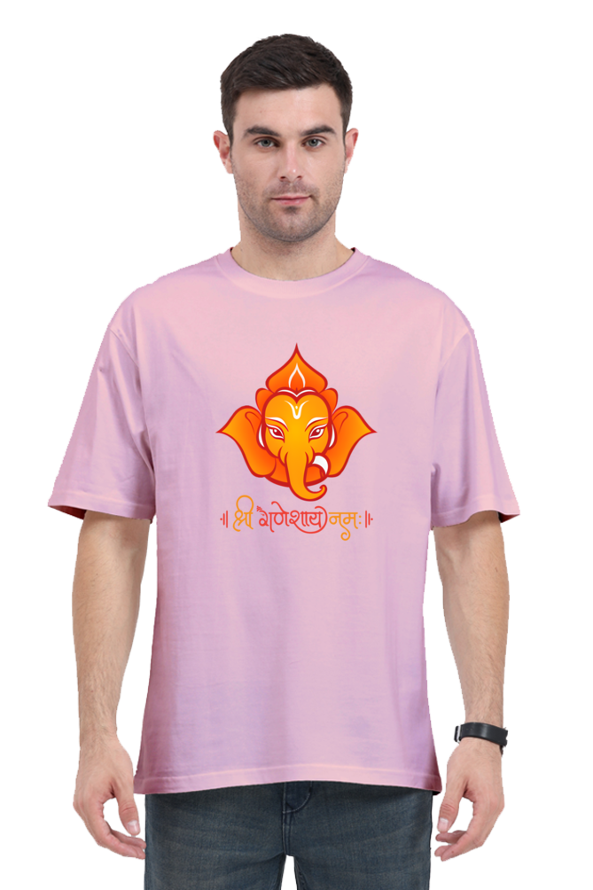 Shree Ganesha Half Sleeve Oversized T-shirt for Men