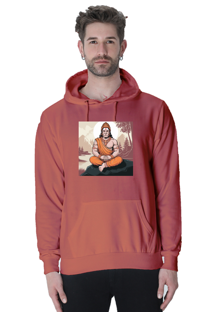 Hanuman Dada in Meditation 3D Print Hooded Sweatshirt for Men