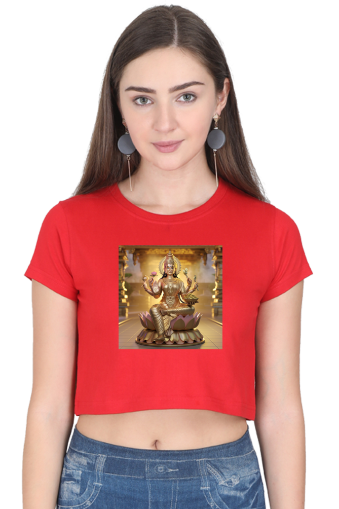 Mahalakshmi 3D print Crop Top