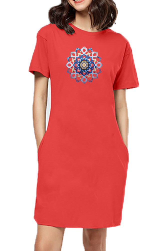 Mandala 3D Print T-shirt Dress