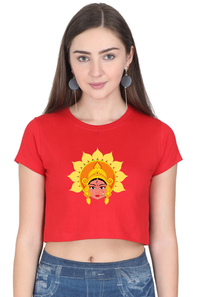 Durga Maa Printed Crop Top