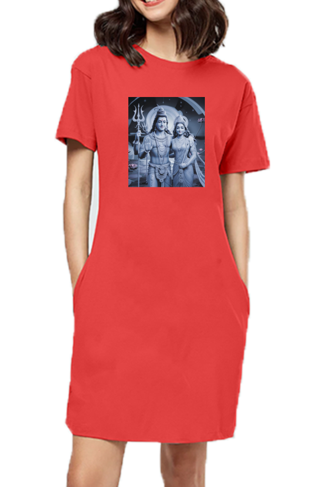 Gauri Shankar 3D Print T-shirt Dress