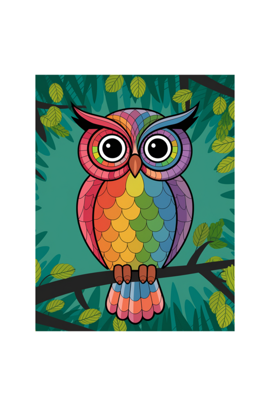 Spiritual Bird Owl Print Crop Top