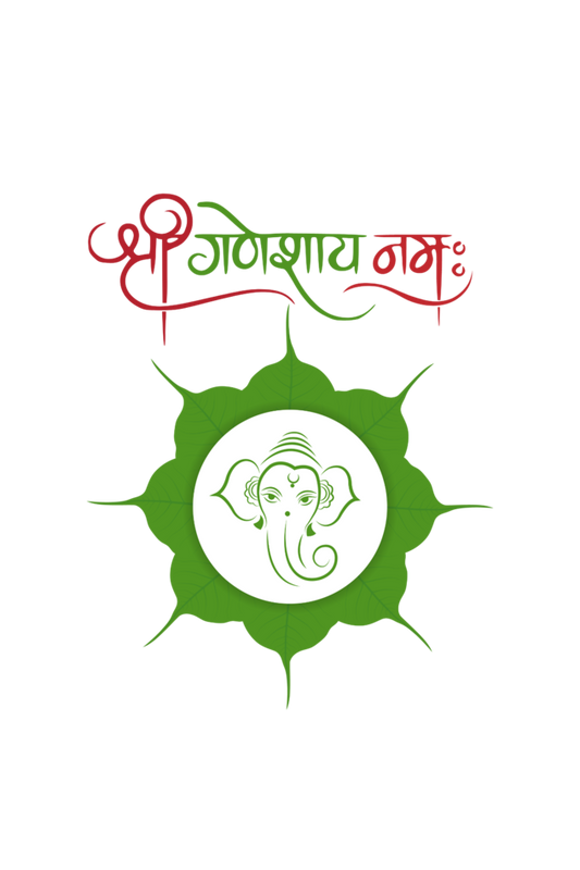 Shree Ganeshaya Namah Printed Half Sleeve Oversized T-shirt