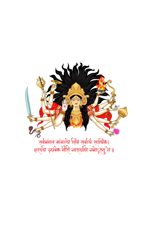 Durga Maa Printed Crop Top