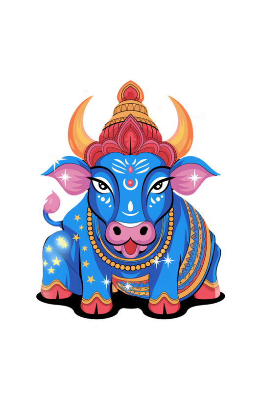 Spiritual Animal Nandi Printed Sweatshirt for Women