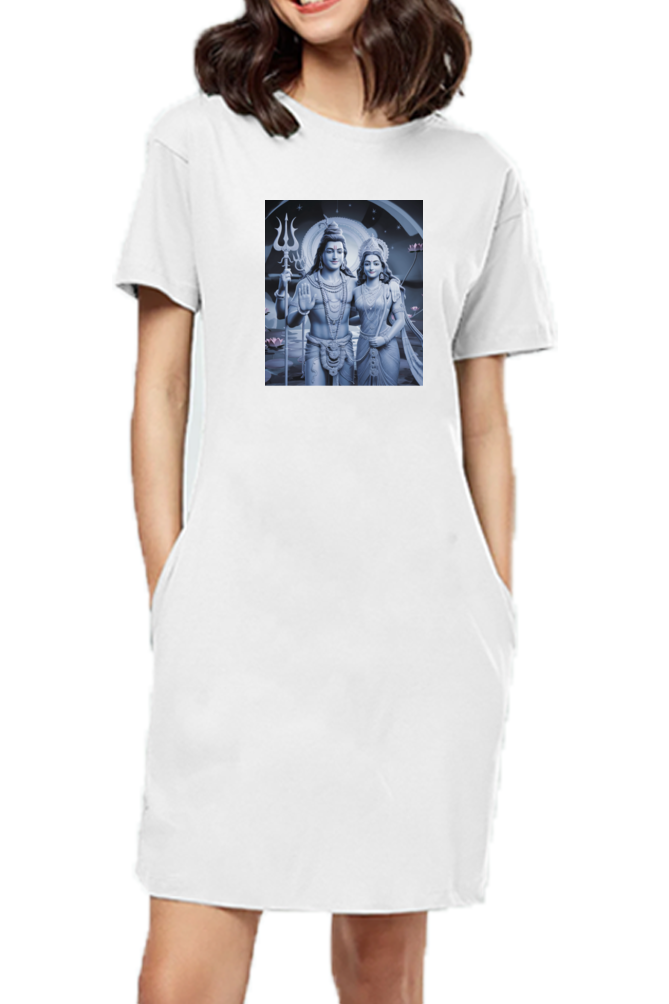 Gauri Shankar 3D Print T-shirt Dress