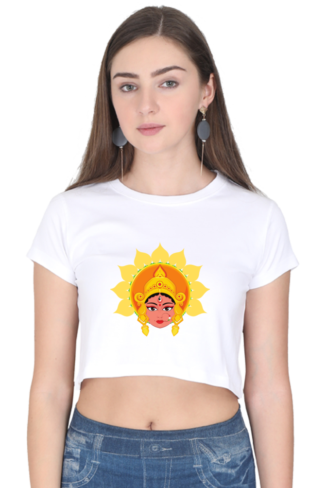 Durga Maa Printed Crop Top