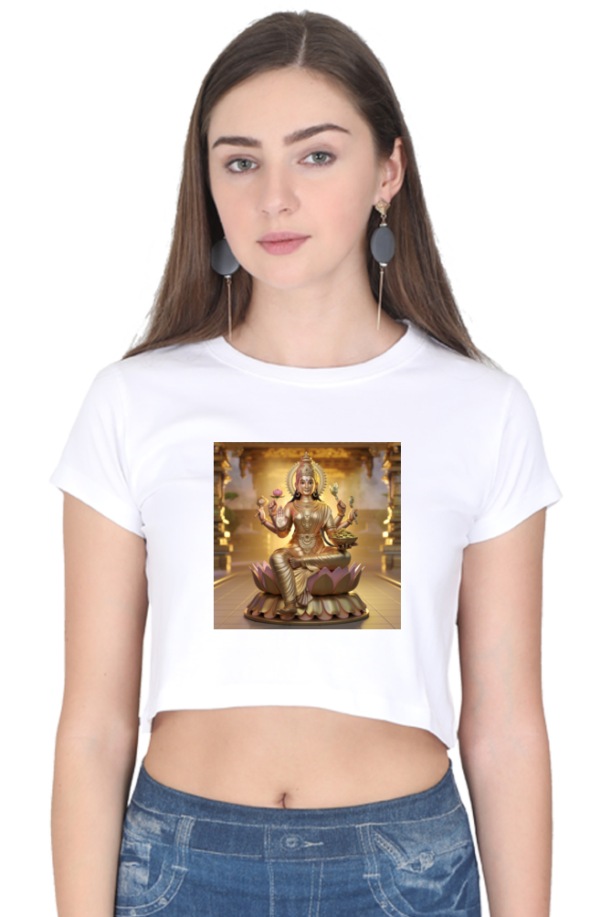 Mahalakshmi 3D print Crop Top