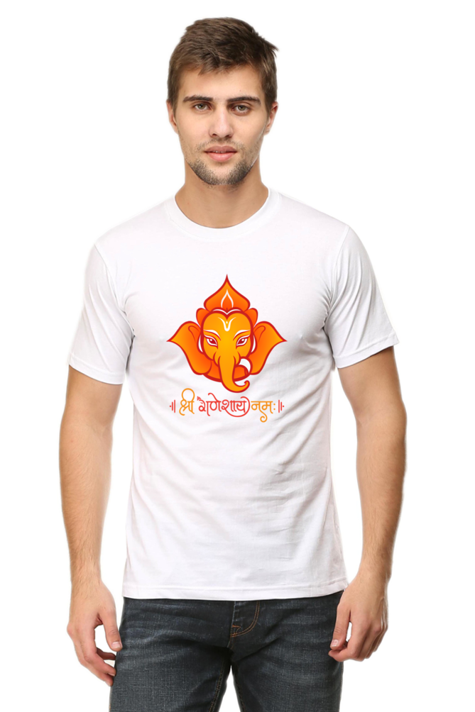 श्री गणेशाय नमः Printed Half Sleeve Classic T-Shirt for Men