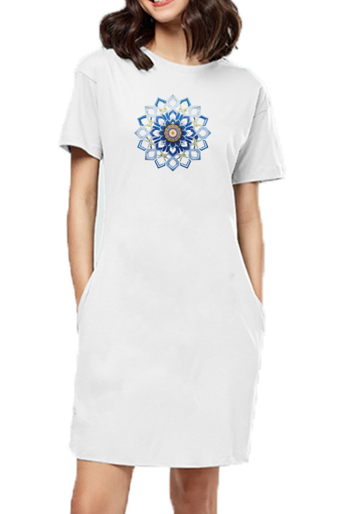 Mandala 3D Print T-shirt Dress
