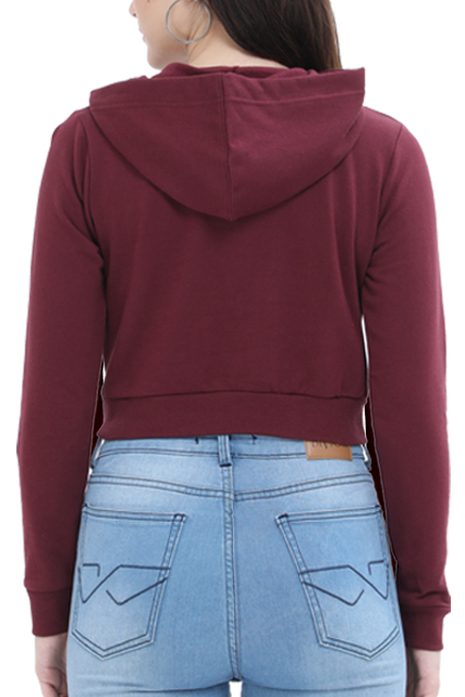 Nandi Print Crop Hoodie for Women