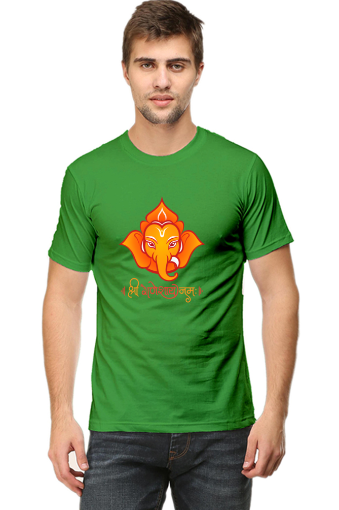 श्री गणेशाय नमः Printed Half Sleeve Classic T-Shirt for Men