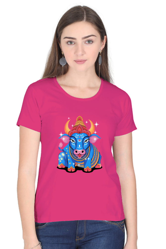 Nandi Print Half Sleeve T-shirt for Women