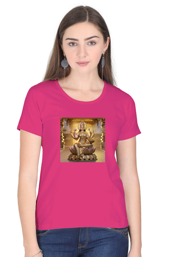 Mahalakshmi 3D print half Sleeve T-shirt for Women