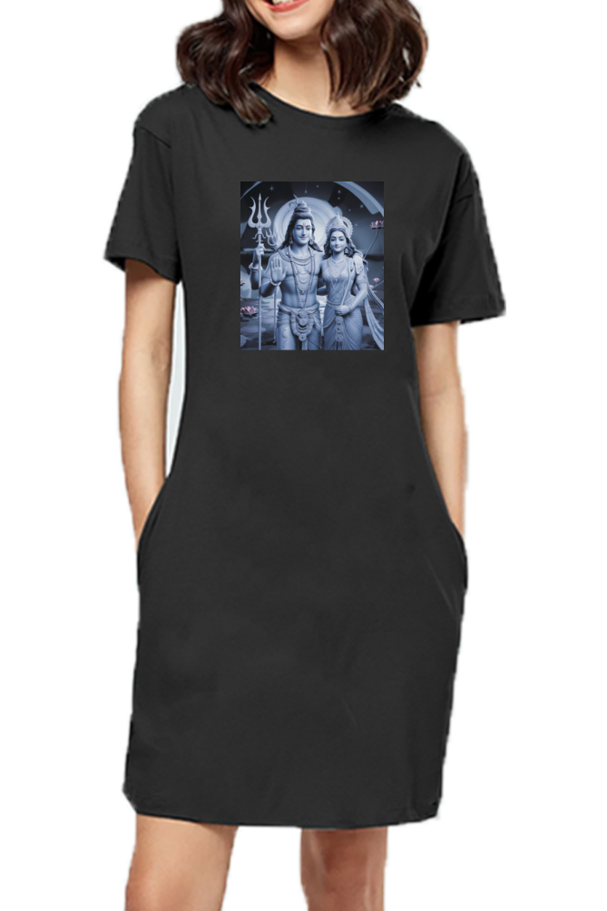 Gauri Shankar 3D Print T-shirt Dress