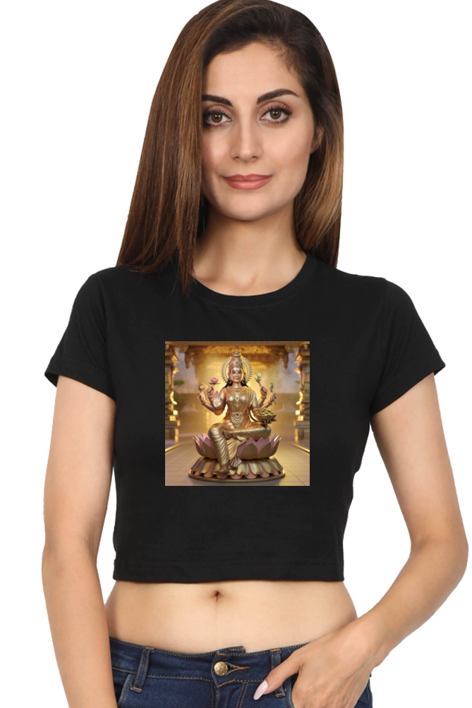 Mahalakshmi 3D print Crop Top