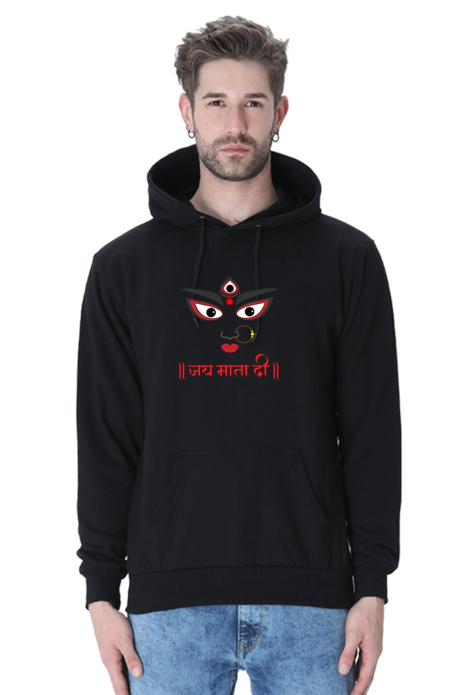 Durga Maa Printed Hooded Sweatshirt for Men