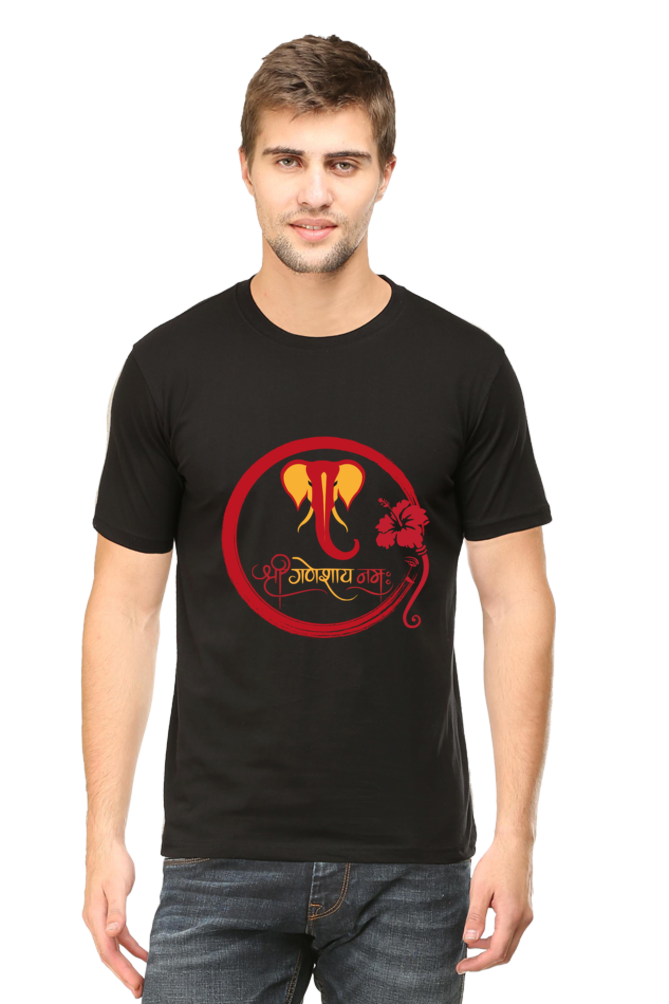 श्री गणेशाय नमः Printed Half Sleeve Classic T-Shirt for Men