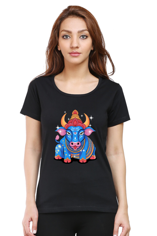 Nandi Print Half Sleeve T-shirt for Women