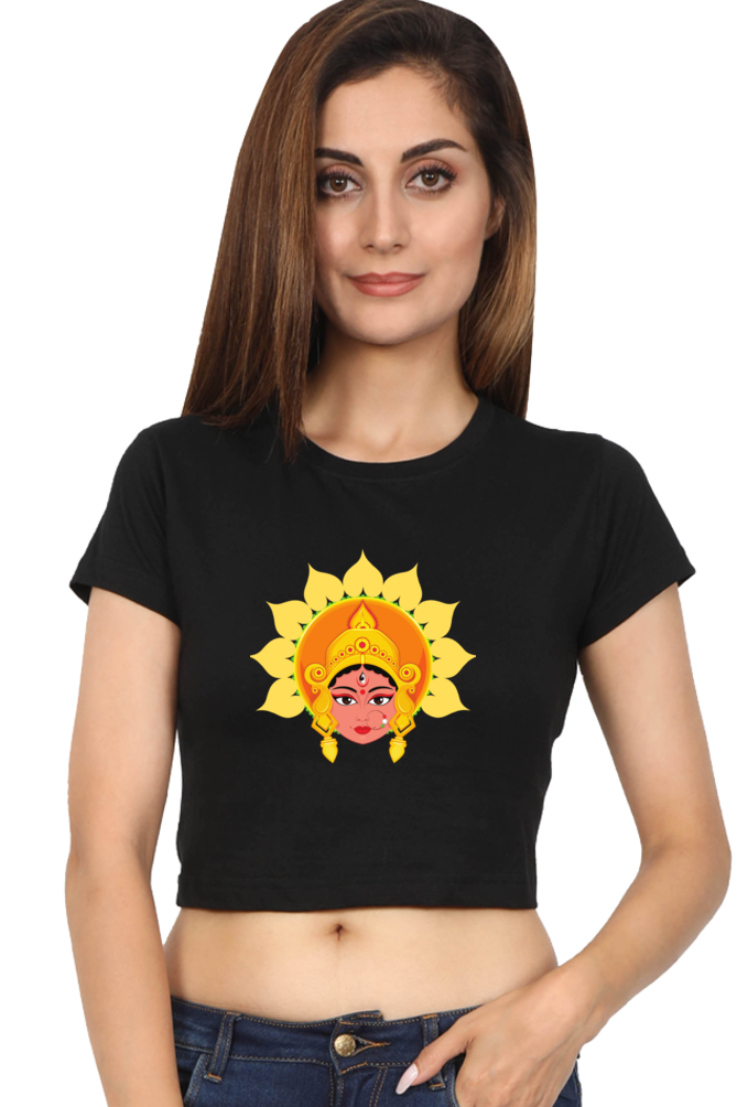 Durga Maa Printed Crop Top