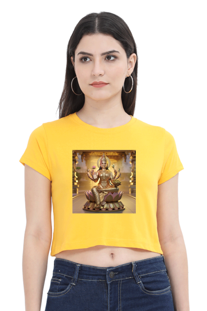 Mahalakshmi 3D print Crop Top