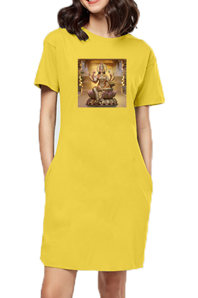 Mahalakshmi 3D Print T-shirt Dress