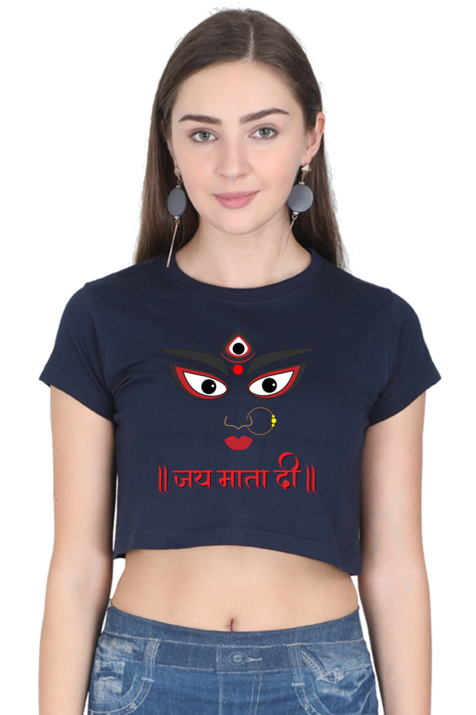 Durga Maa Printed Crop Top