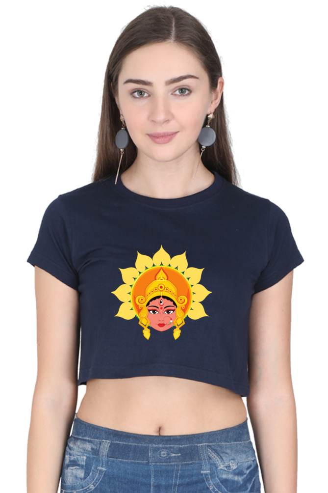 Durga Maa Printed Crop Top
