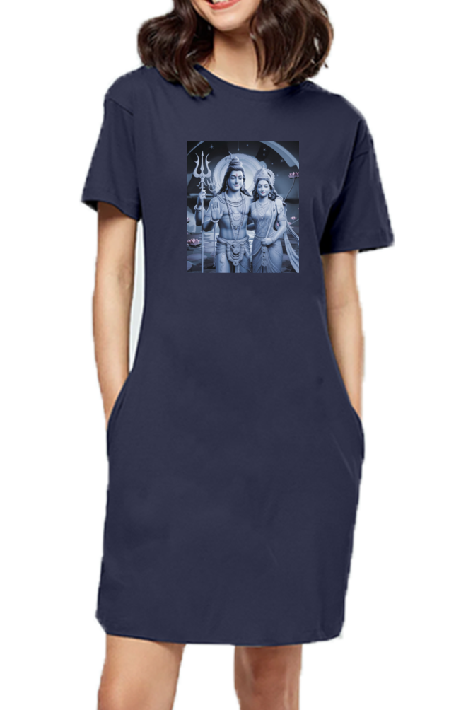 Gauri Shankar 3D Print T-shirt Dress