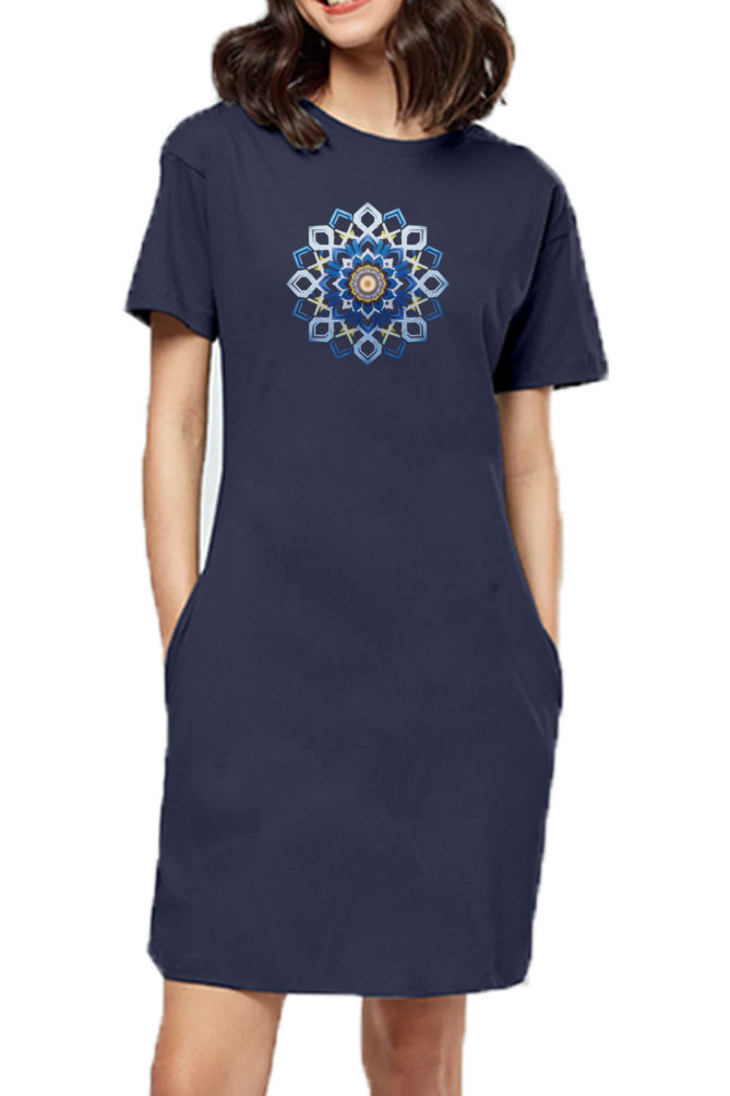 Mandala 3D Print T-shirt Dress