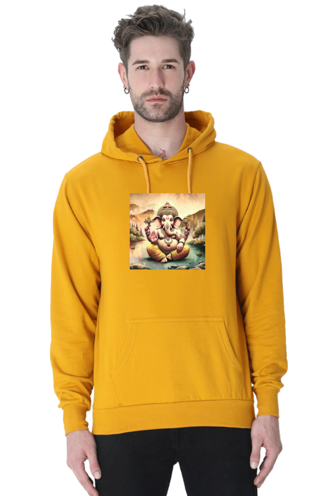 Shree Ganesha Printed Hooded SweatShirt for Men