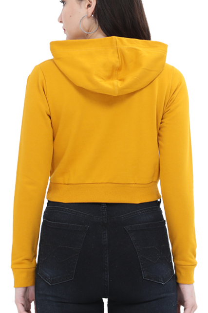 Mahalakshmi 3D Print Crop Hoodie for Women