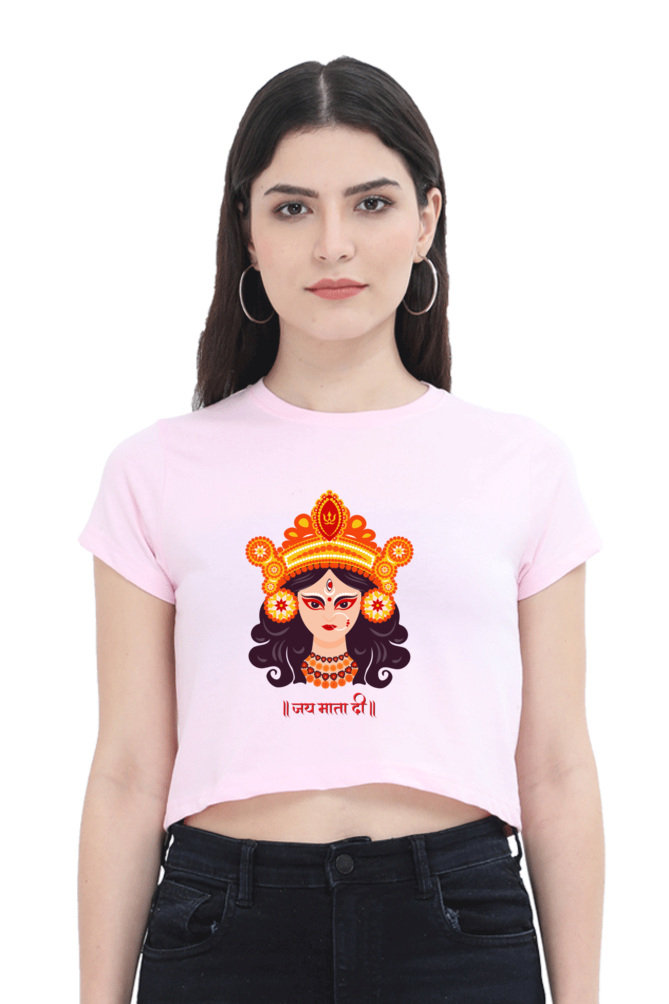 Durga Maa Printed Crop Top
