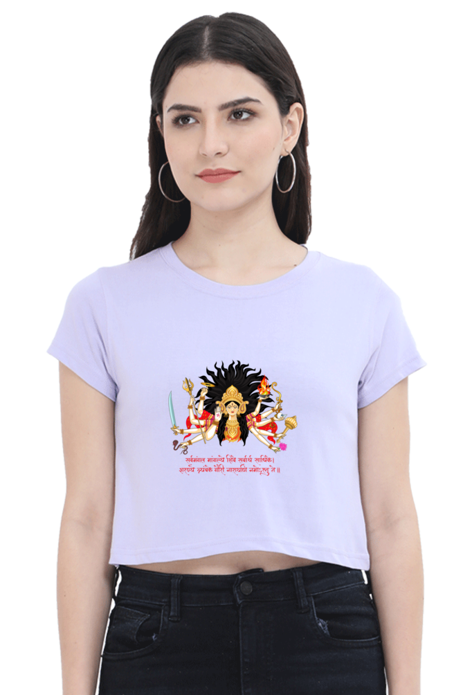 Durga Maa Printed Crop Top
