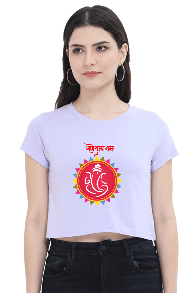 श्री गणेशाय नमः Mandala Print Crop Top