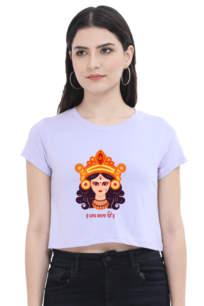 Durga Maa Printed Crop Top