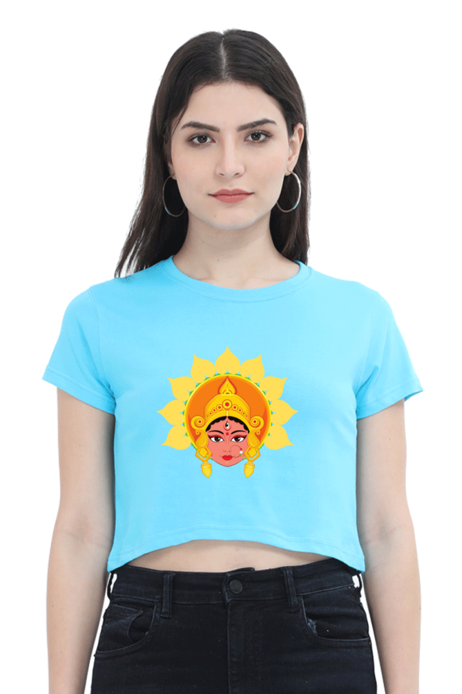 Durga Maa Printed Crop Top