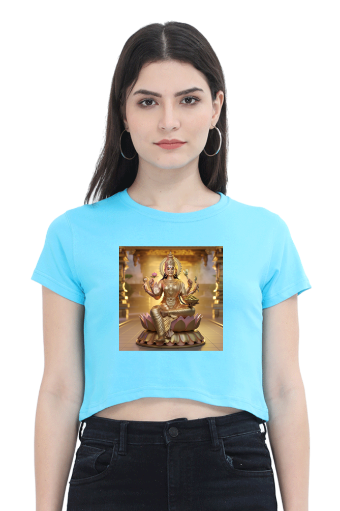 Mahalakshmi 3D print Crop Top