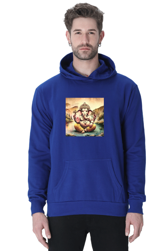 Shree Ganesha Printed Hooded SweatShirt for Men