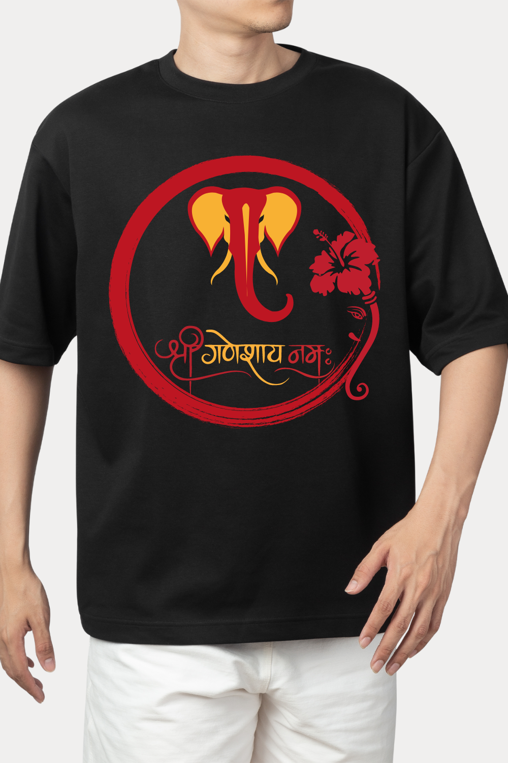 श्री गणेशाय नमः Printed Half Sleeve Classic T-Shirt for Men